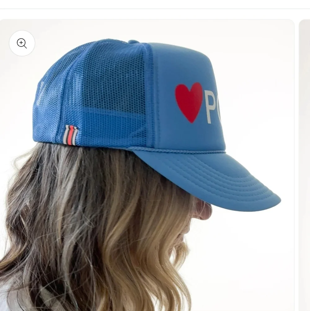 OTTO Blue and Pink Heart Trucker Hat